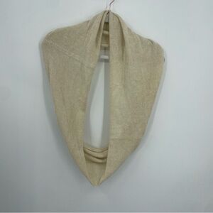 Halogen Cashmere blend cream gold infinity scarf